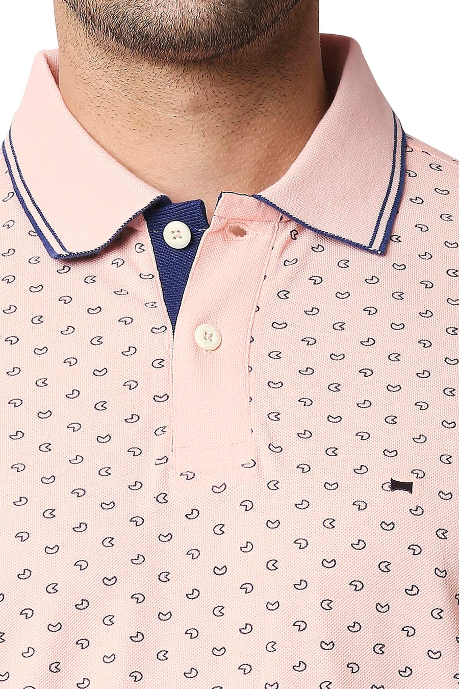 BASICS MUSCLE FIT IMPATIENS PINK POLO T-SHIRT