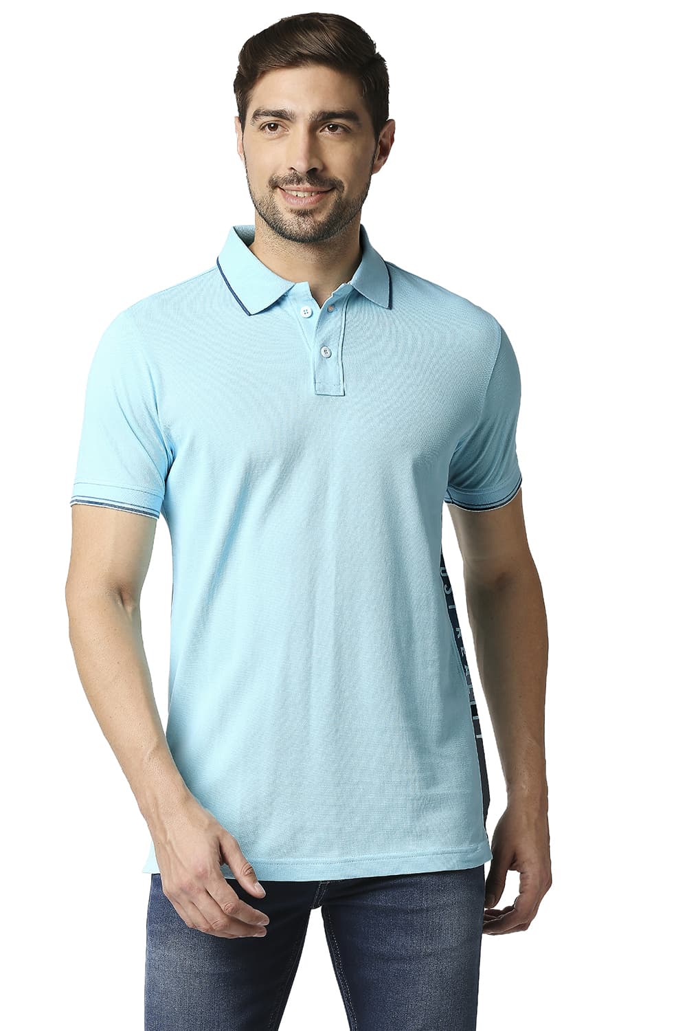 BASICS MUSCLE FIT POLO T-SHIRT