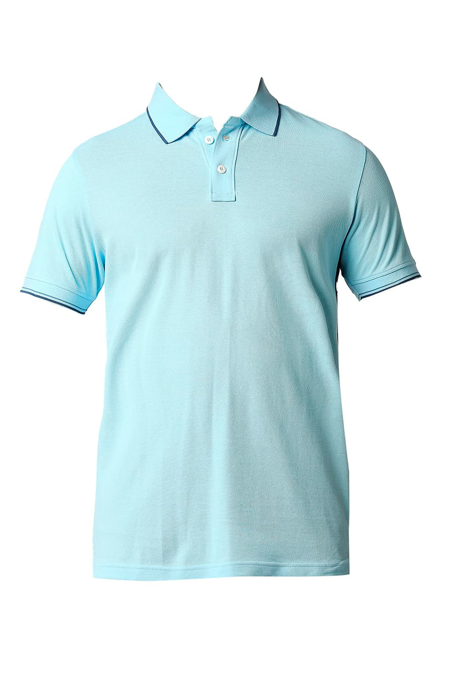 BASICS MUSCLE FIT ATOMIZER BLUE POLO T-SHIRT