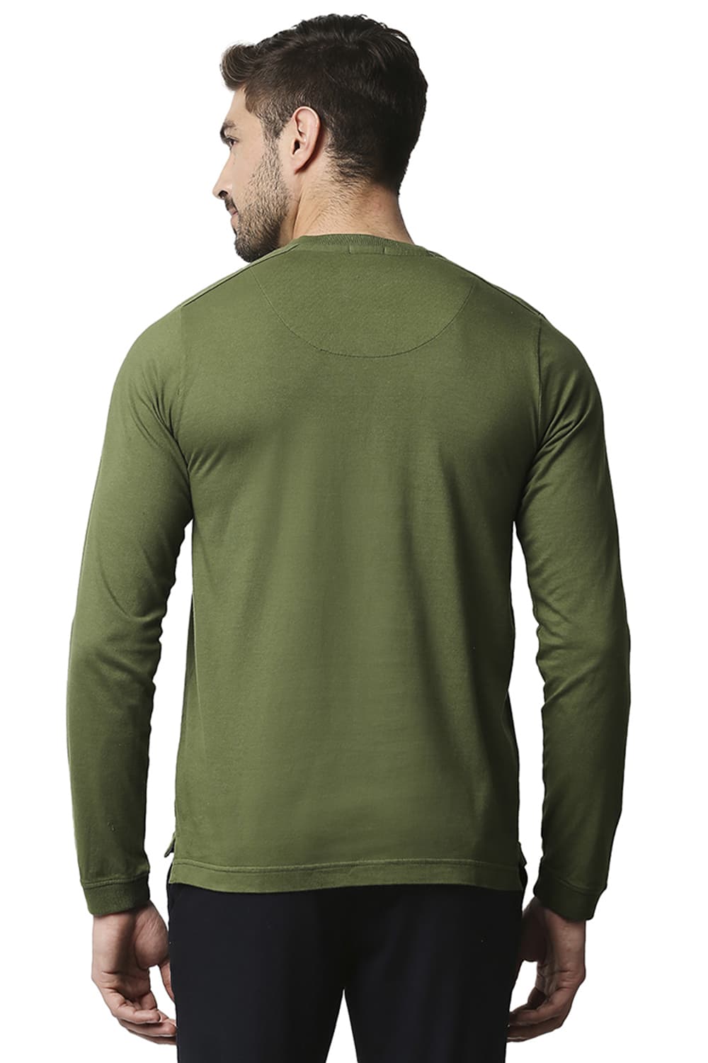 BASICS MUSCLE FIT HENLEY T-SHIRT