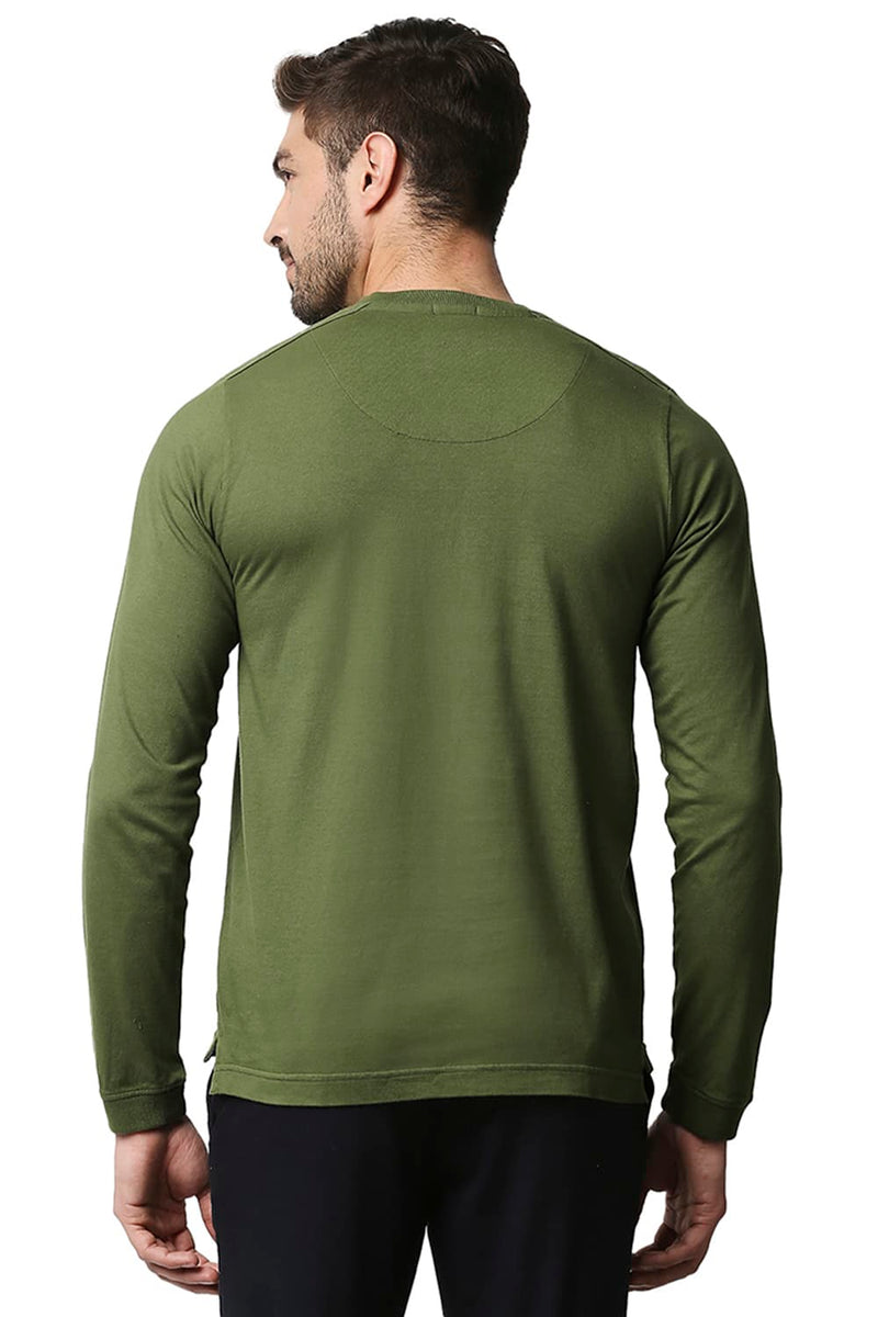 BASICS MUSCLE FIT HENLEY T-SHIRT