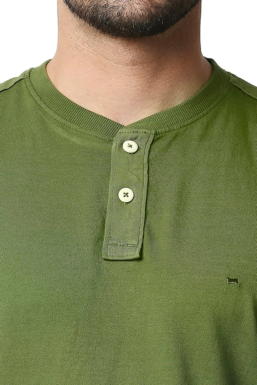 BASICS MUSCLE FIT CYPRESS HENLEY T-SHIRT