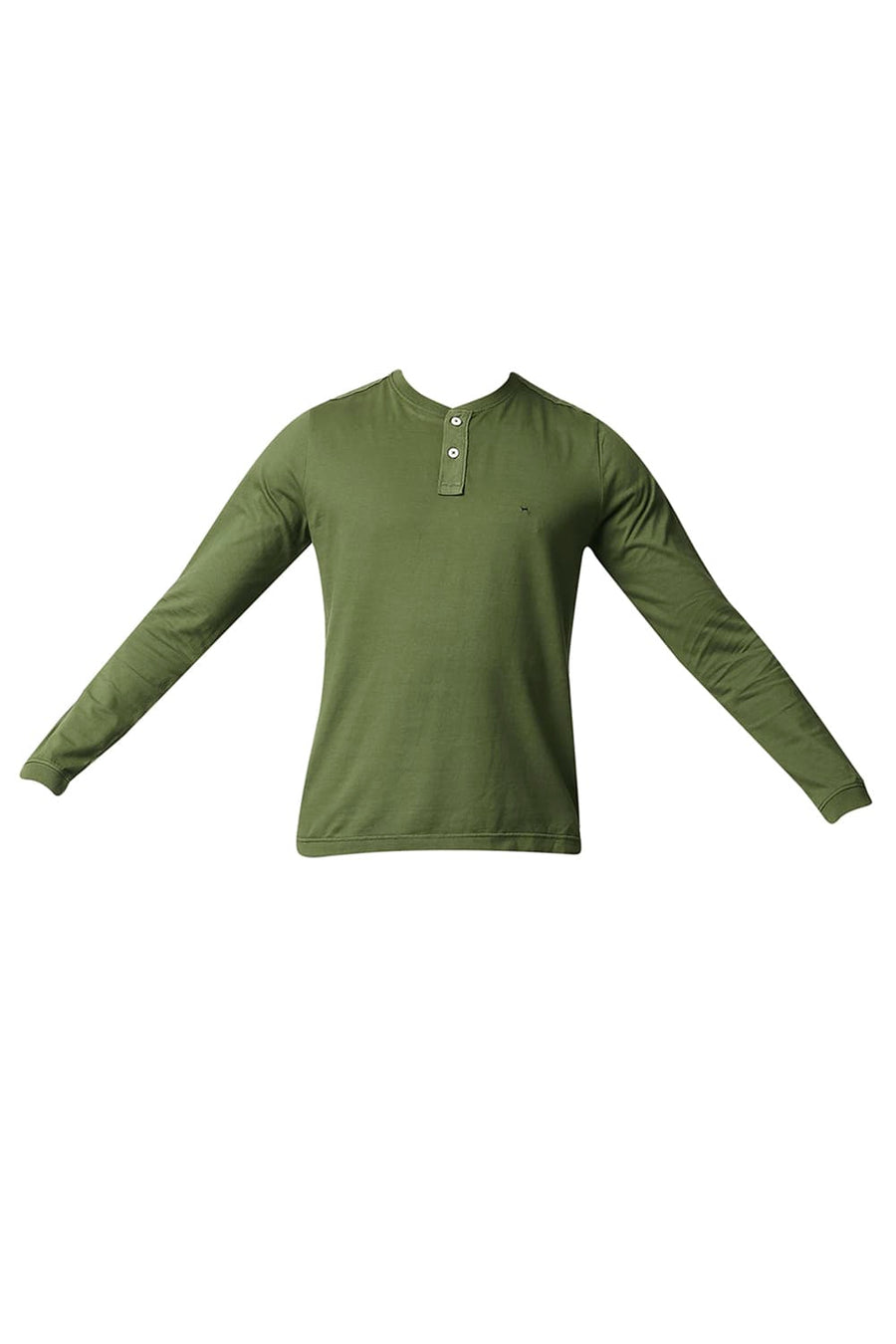 BASICS MUSCLE FIT CYPRESS HENLEY T-SHIRT