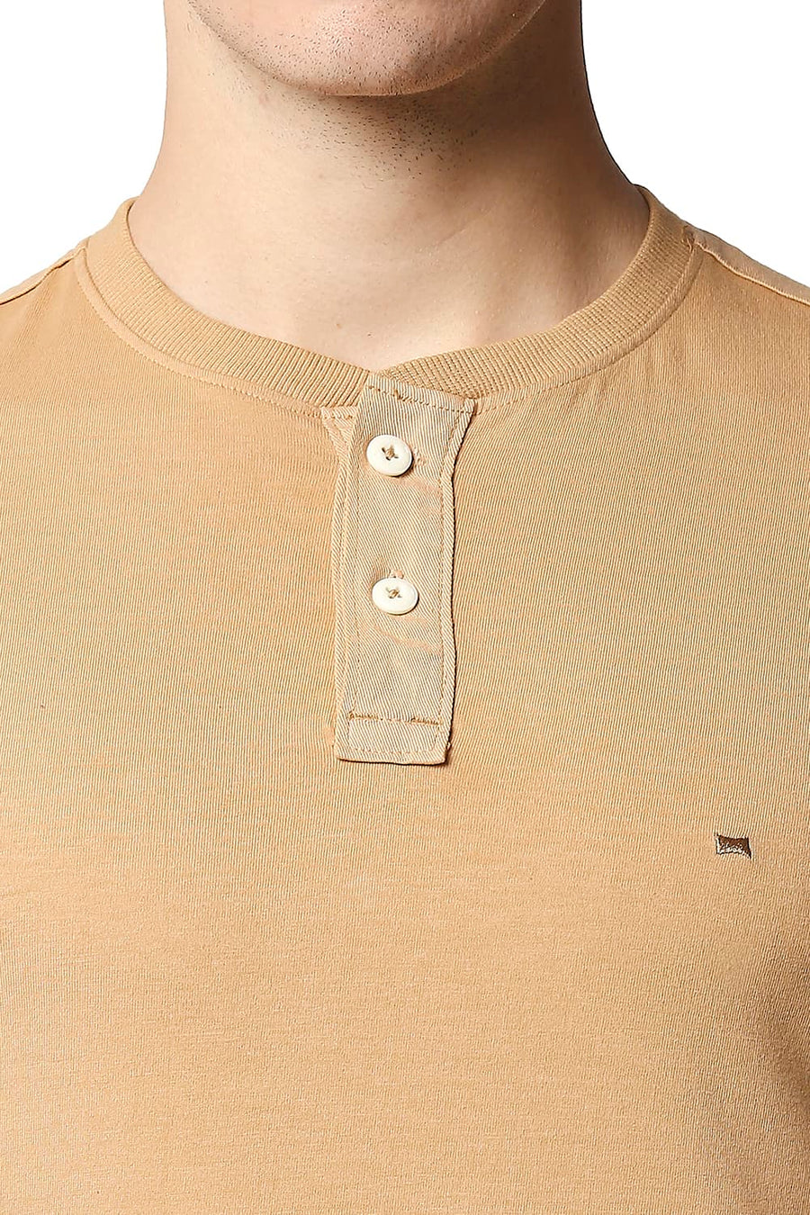 BASICS MUSCLE FIT CARTOUCHE HENLEY T-SHIRT