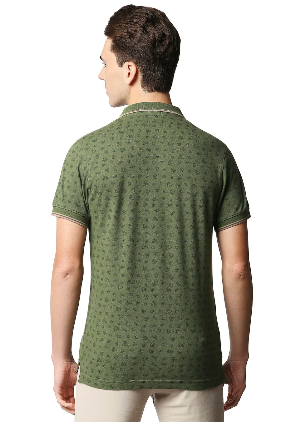 BASICS MUSCLE FIT FOUR LEAF CLOVER POLO T-SHIRT