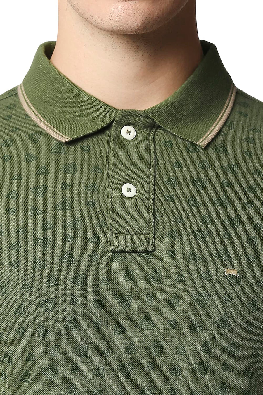 BASICS MUSCLE FIT FOUR LEAF CLOVER POLO T-SHIRT