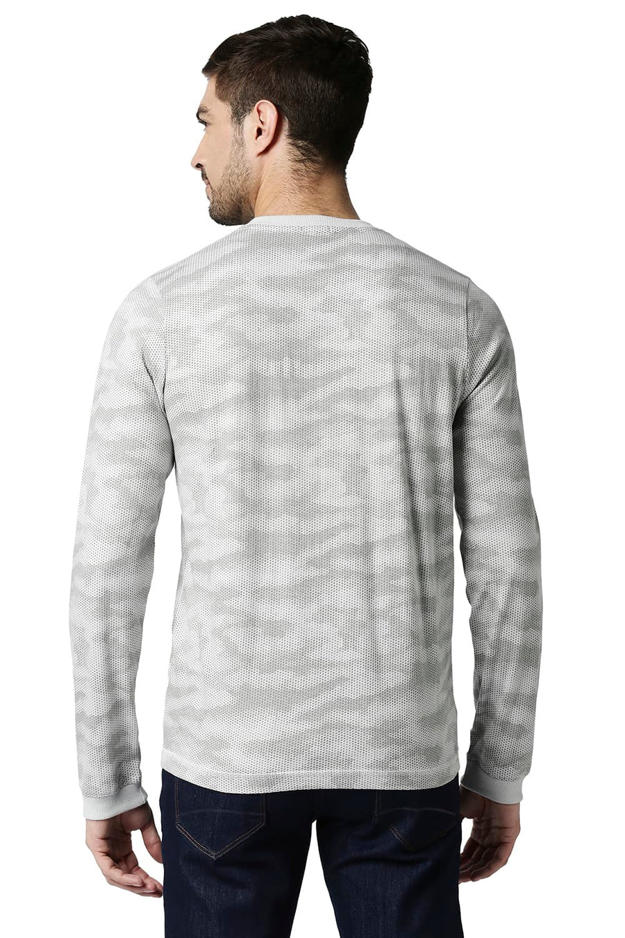 BASICS MUSCLE FIT NORTHERN DROPLET HENLEY T-SHIRT