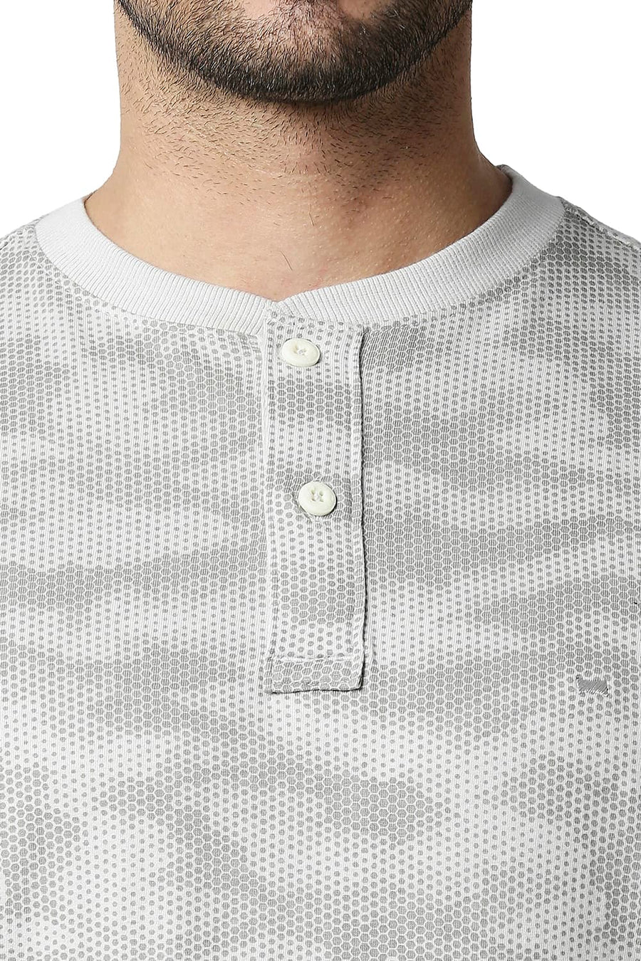 BASICS MUSCLE FIT NORTHERN DROPLET HENLEY T-SHIRT