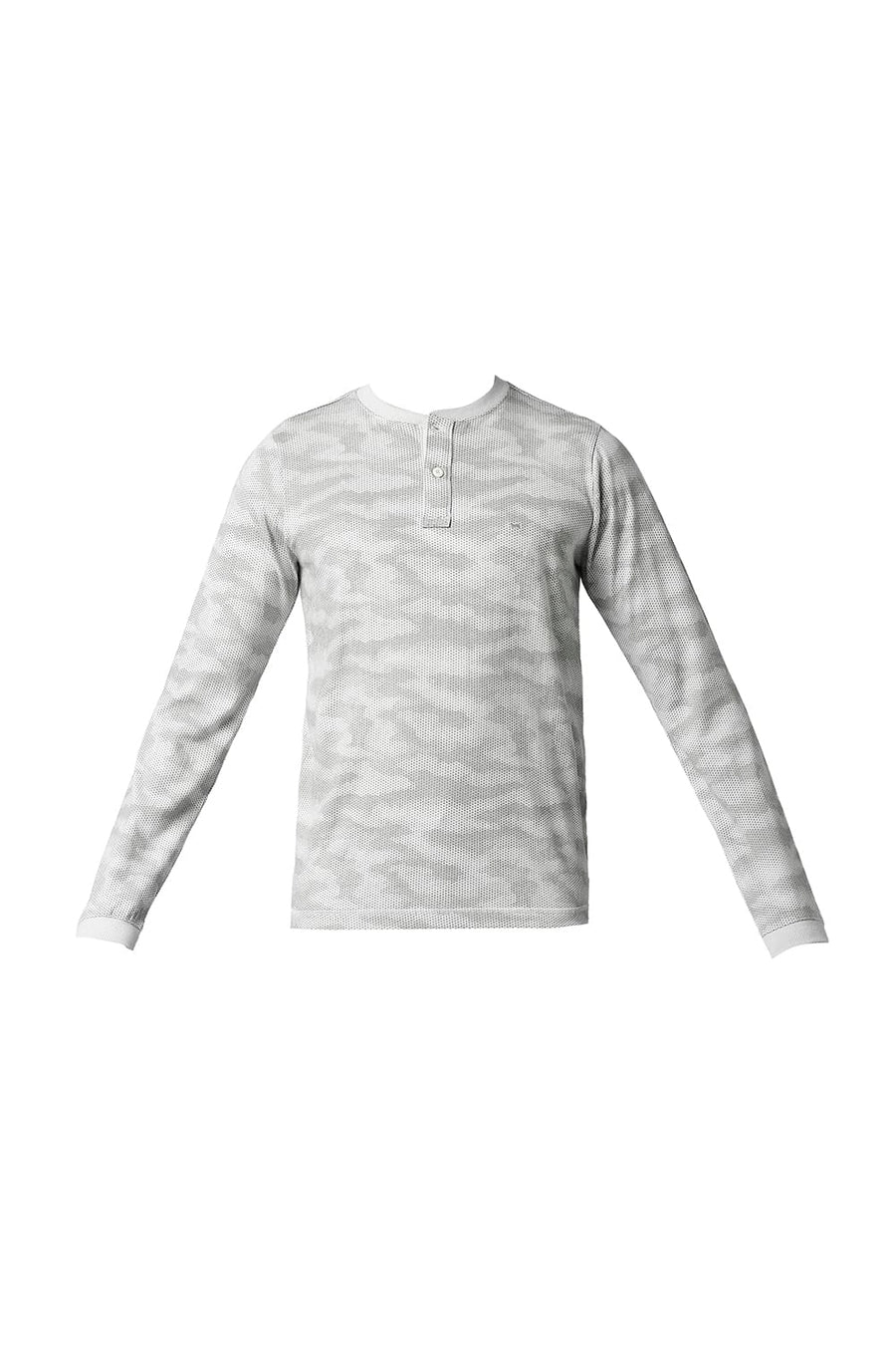 BASICS MUSCLE FIT NORTHERN DROPLET HENLEY T-SHIRT