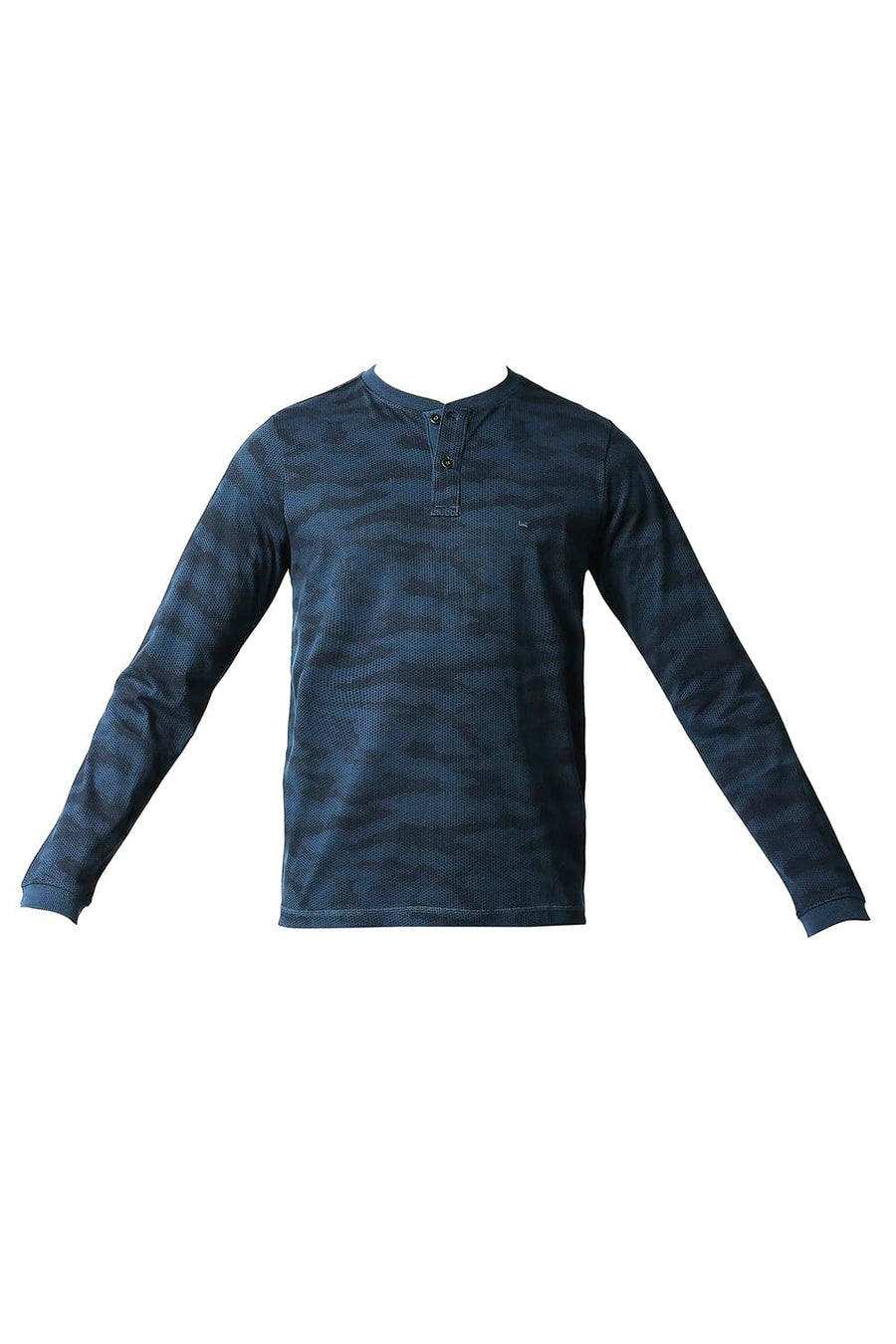 BASICS MUSCLE FIT KEY LARGO HENLEY T-SHIRT