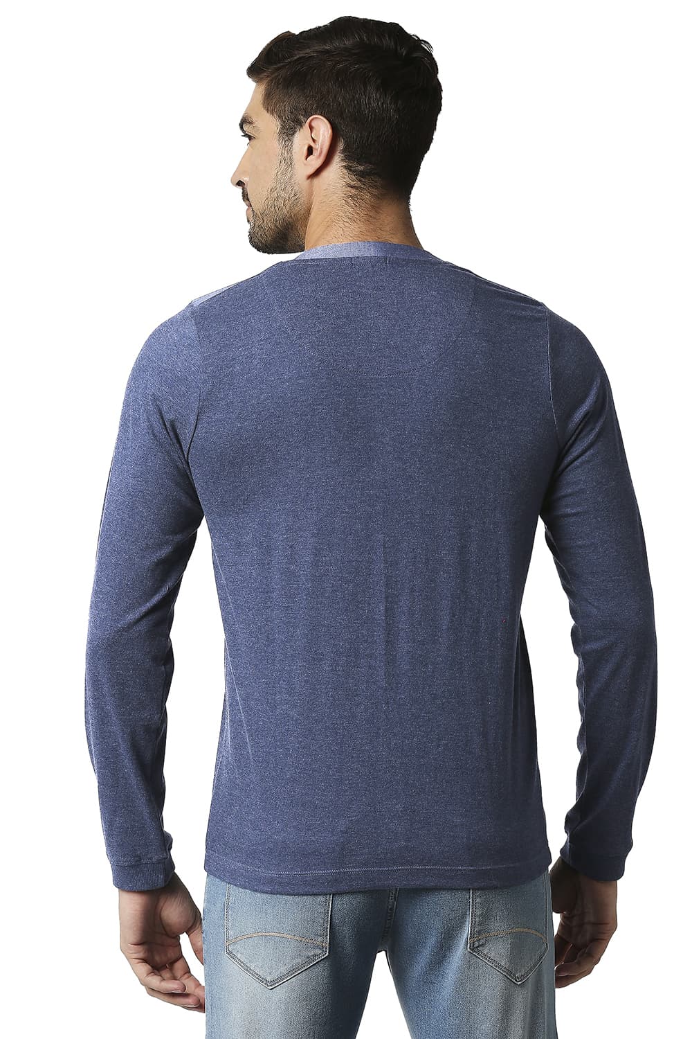 BASICS MUSCLE FIT HENLEY T-SHIRT