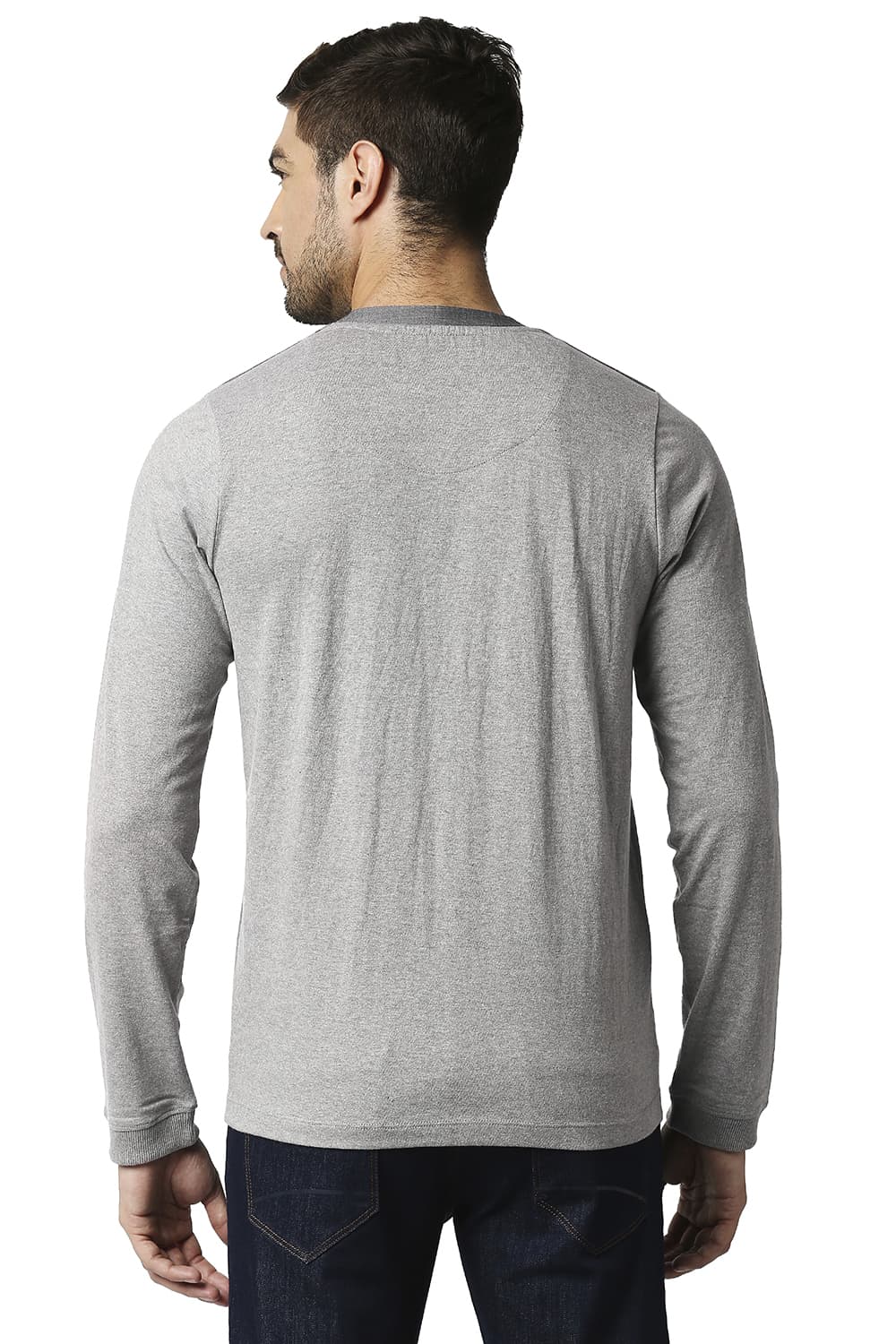 BASICS MUSCLE FIT HENLEY T-SHIRT