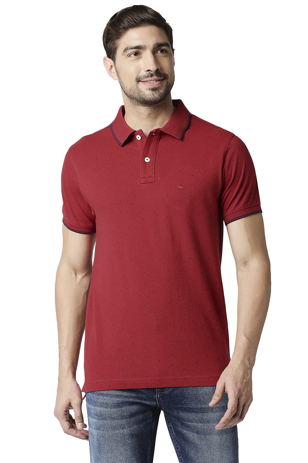 BASICS MUSCLE FIT POLO T-SHIRT