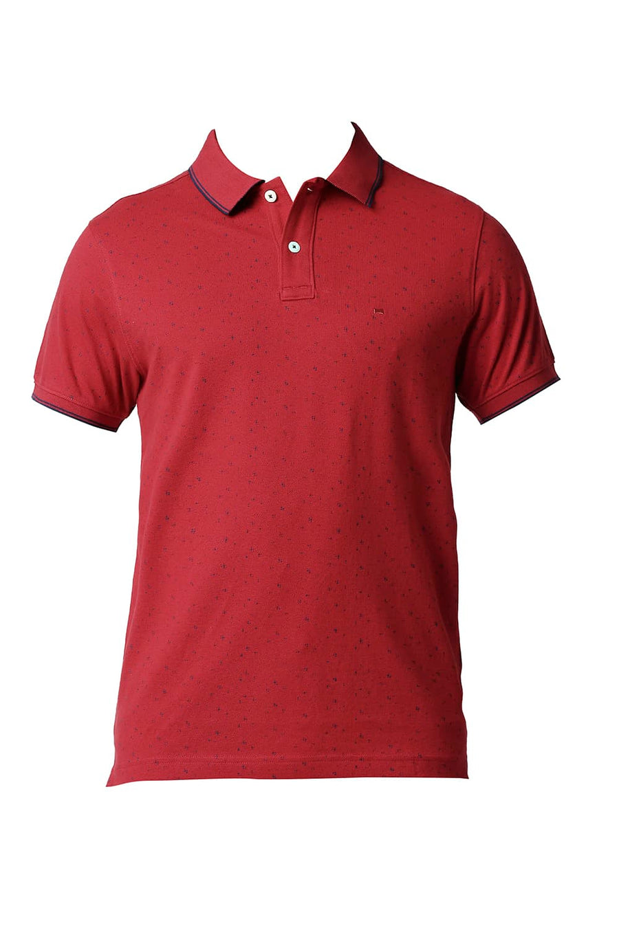 BASICS MUSCLE FIT RIO RED POLO T-SHIRT