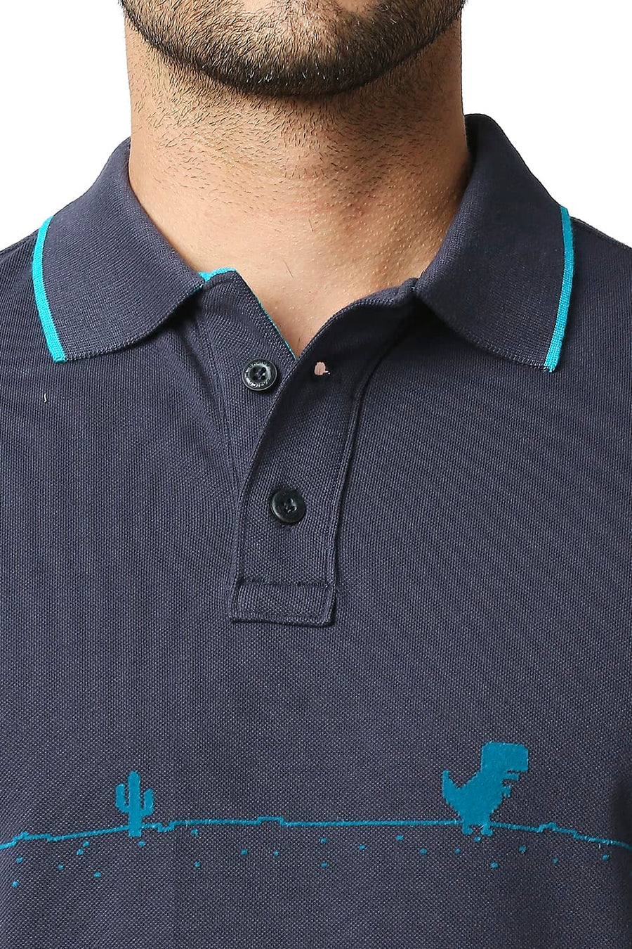BASICS MUSCLE FIT AFTER MIDNIGHT POLO T-SHIRT