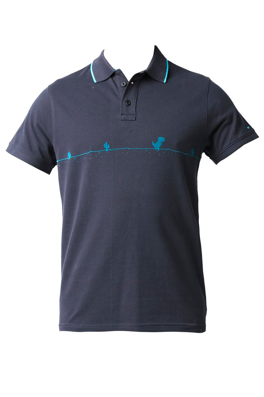 BASICS MUSCLE FIT AFTER MIDNIGHT POLO T-SHIRT