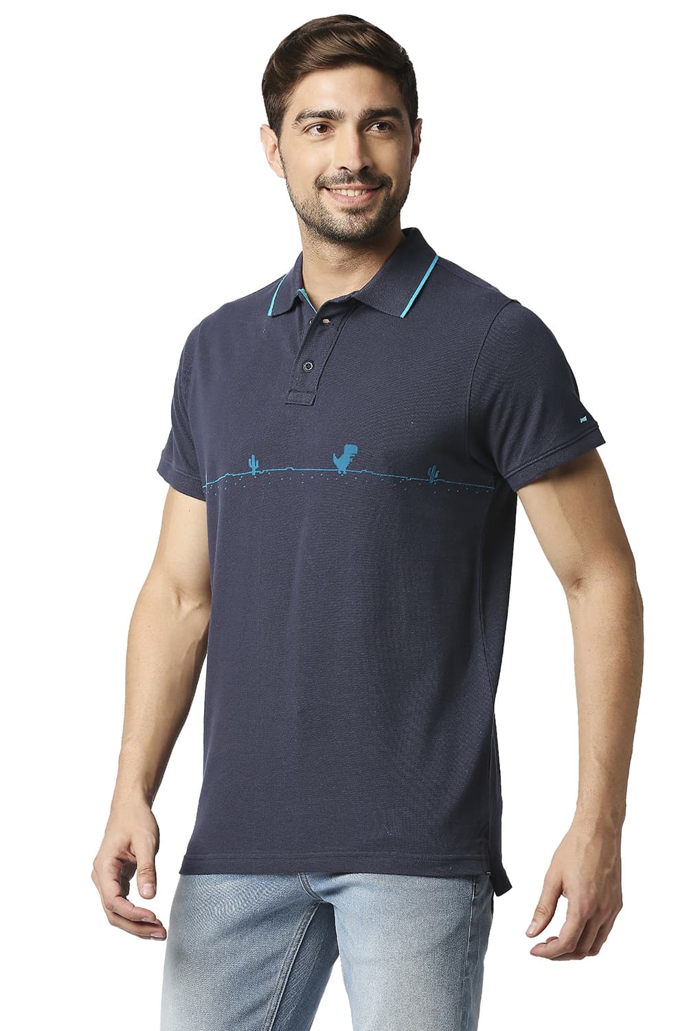 BASICS MUSCLE FIT POLO T-SHIRT