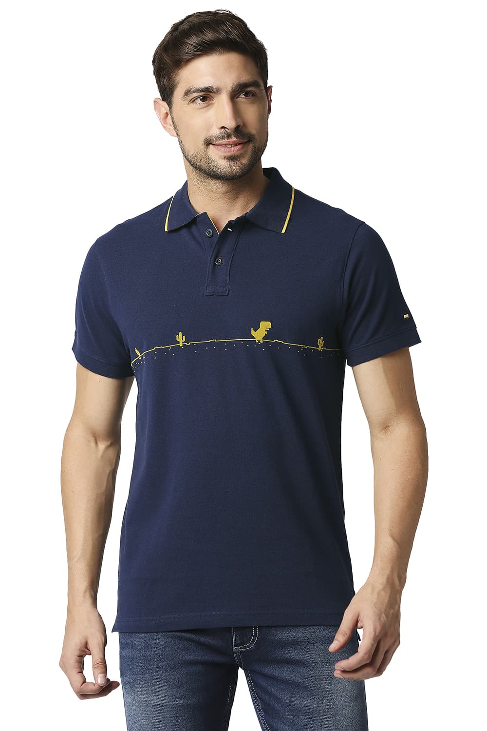 BASICS MUSCLE FIT POLO T-SHIRT