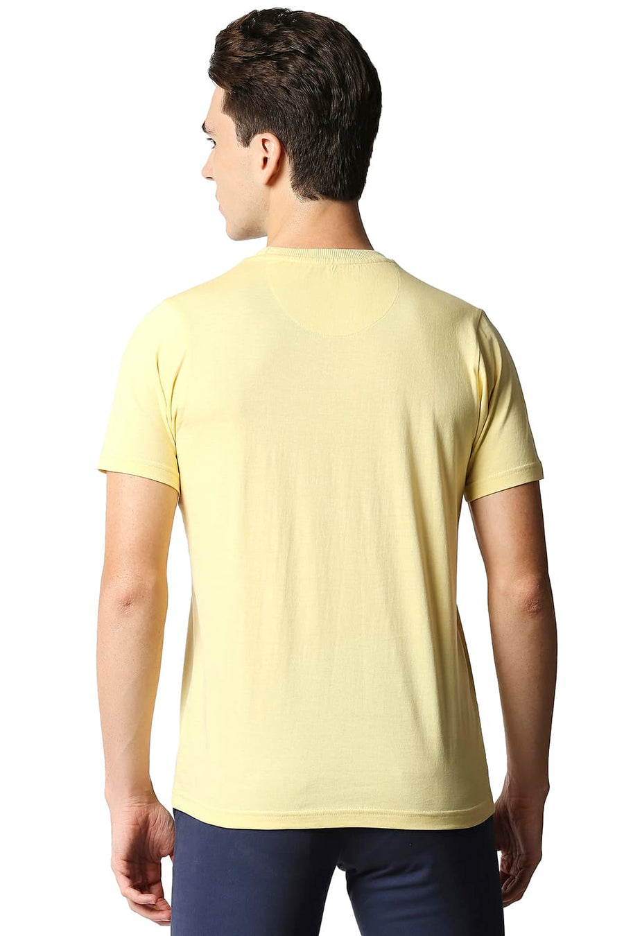 BASICS MUSCLE FIT FRENCH VANILLA CREW NECK T-SHIRT