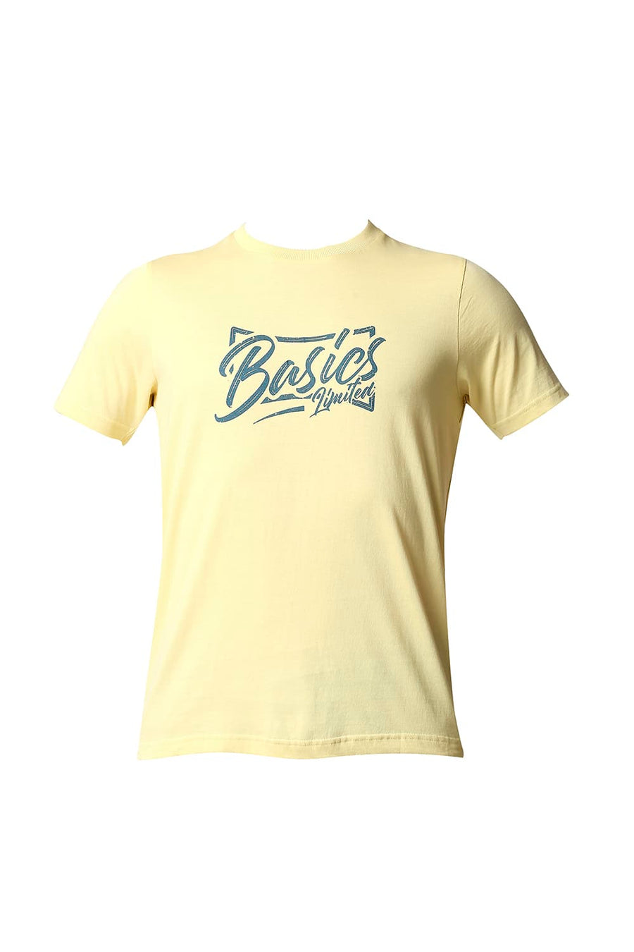 BASICS MUSCLE FIT FRENCH VANILLA CREW NECK T-SHIRT