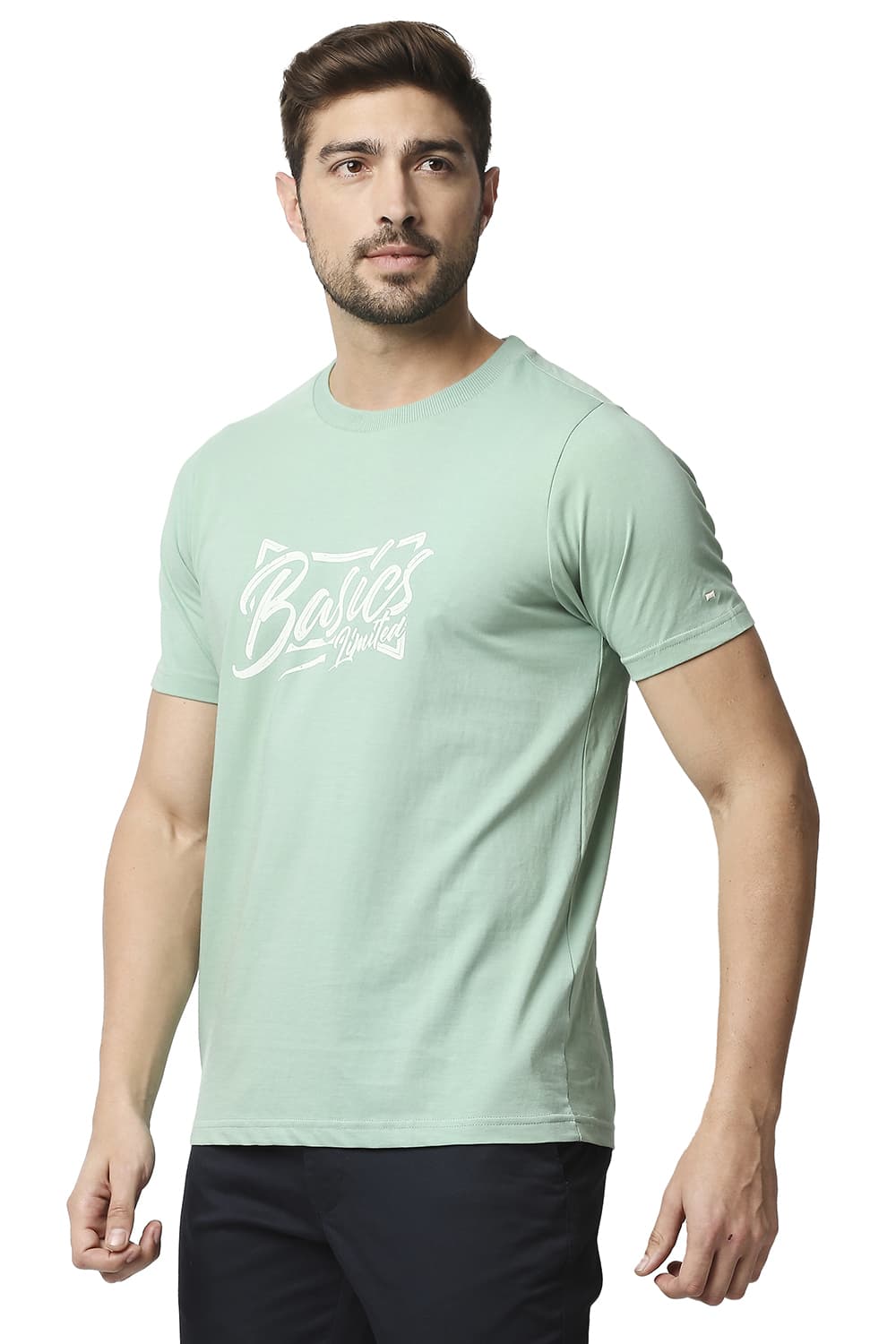 BASICS MUSCLE FIT CREW NECK T-SHIRT