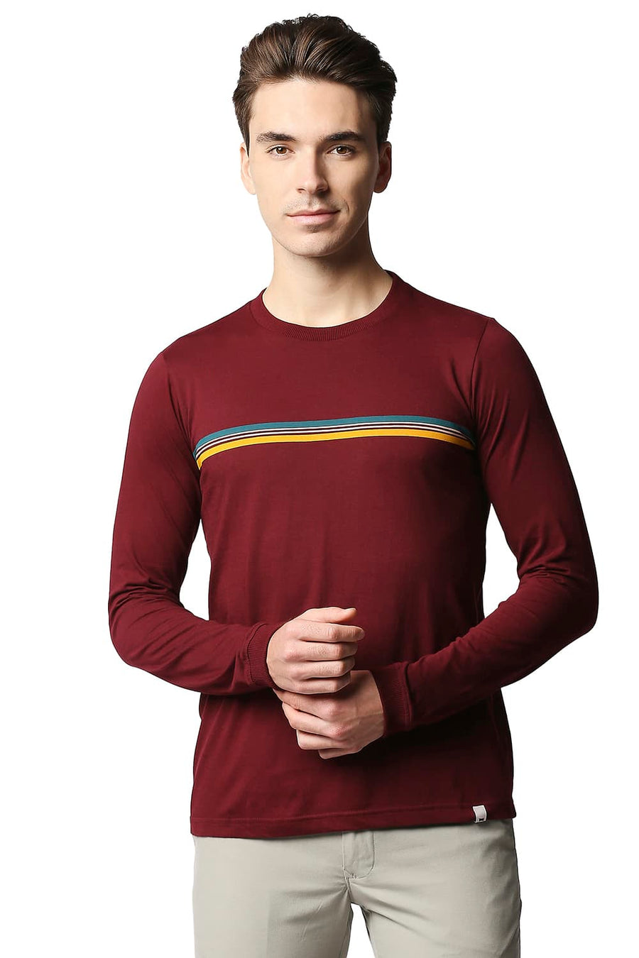 BASICS MUSCLE FIT PORT ROYALE CREW NECK T-SHIRT
