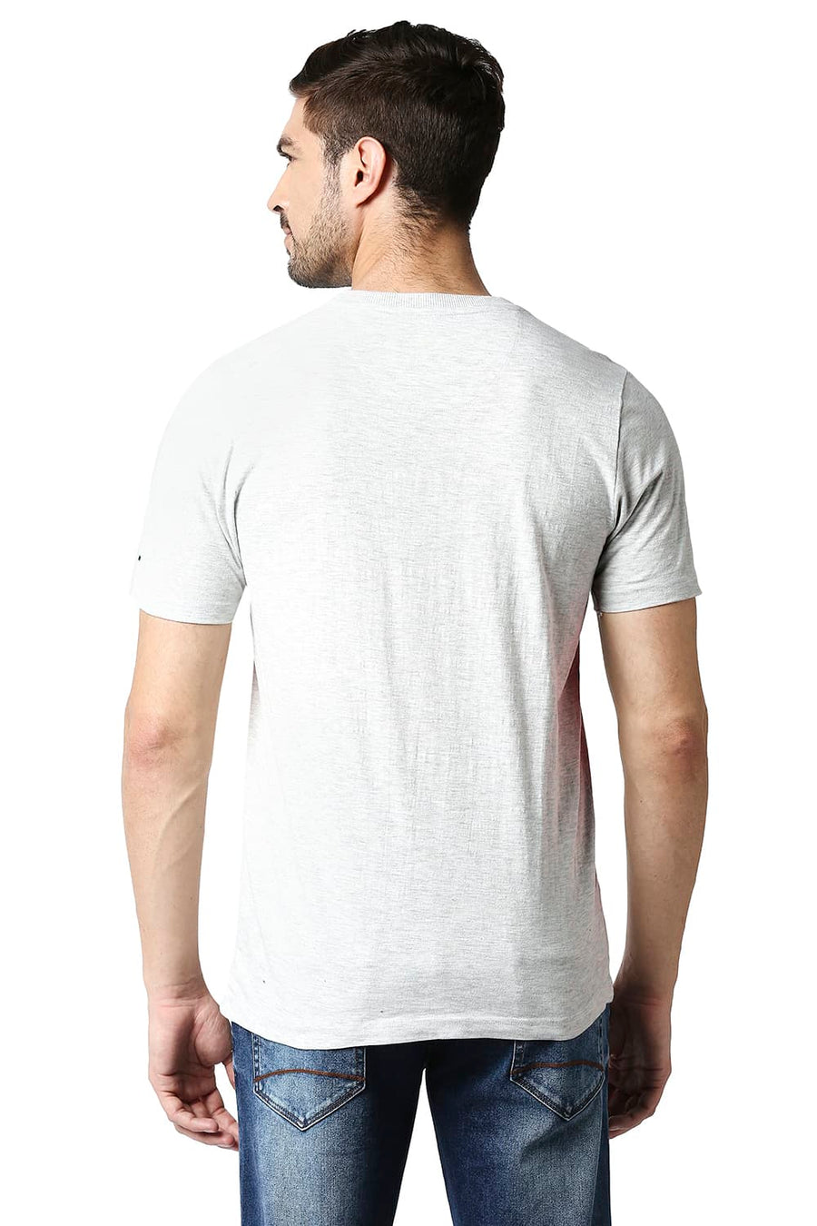BASICS MUSCLE FIT LUCENT WHITE CREW T-SHIRT