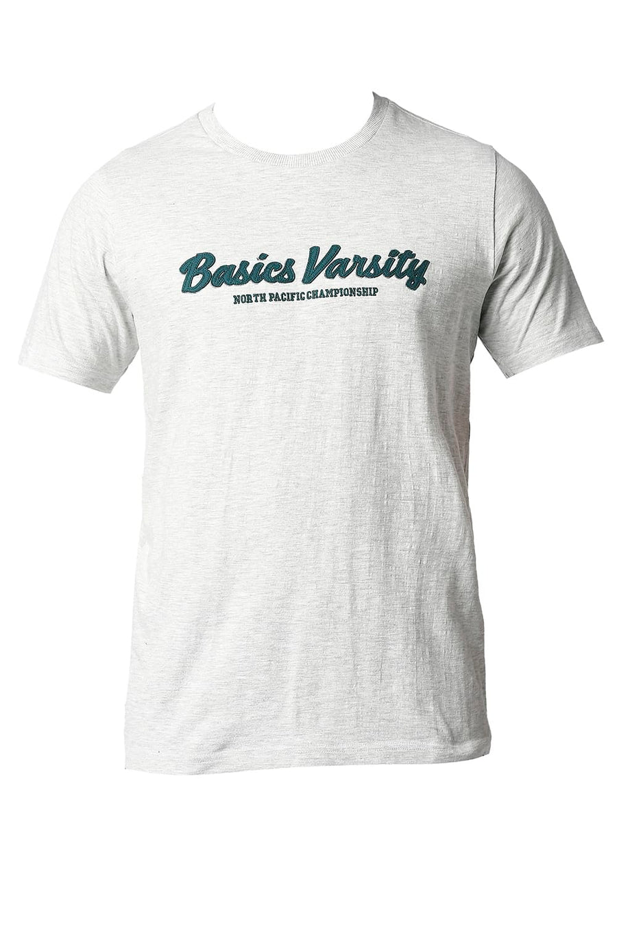 BASICS MUSCLE FIT LUCENT WHITE CREW T-SHIRT