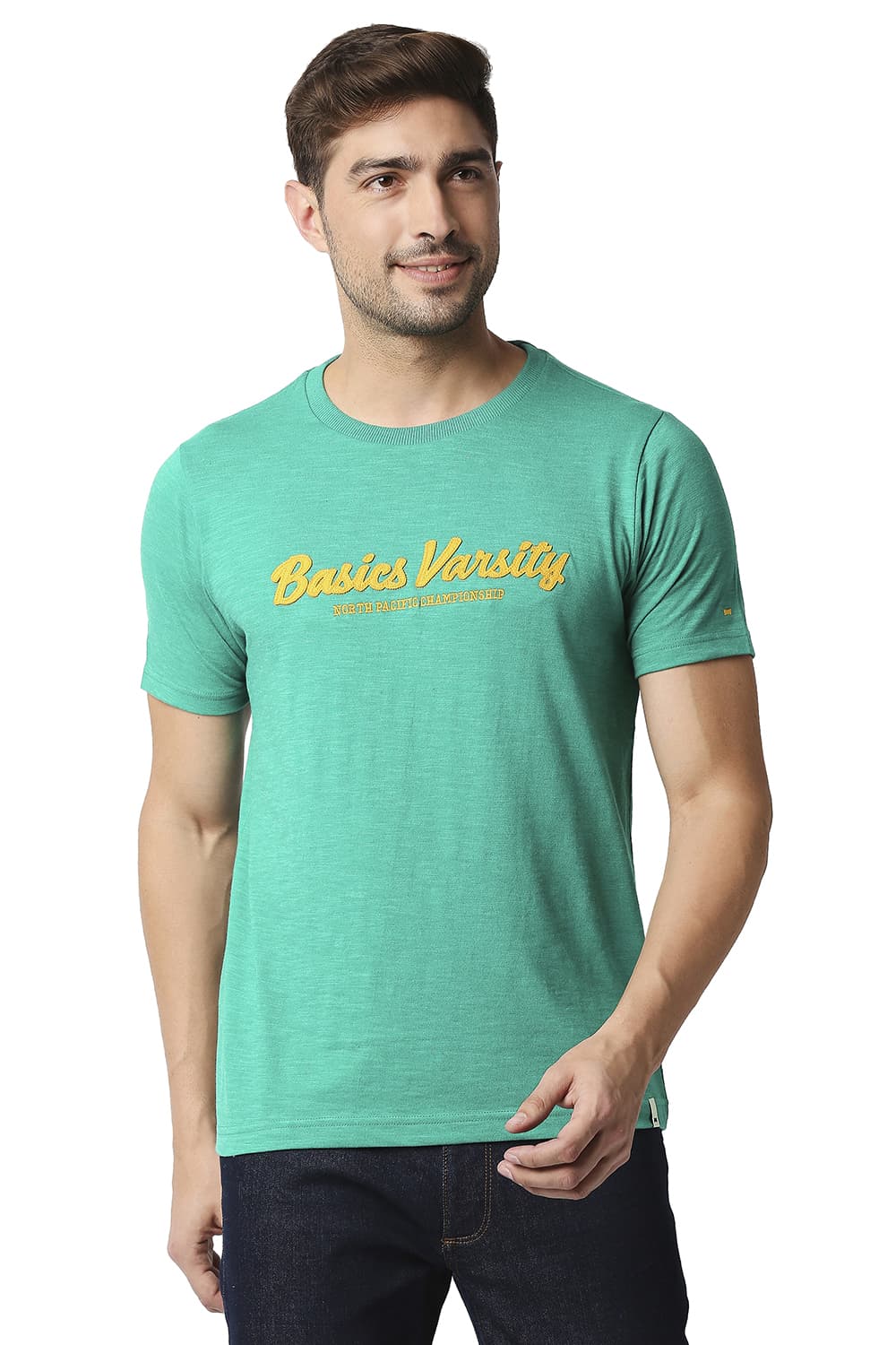 BASICS MUSCLE FIT CREW T-SHIRT