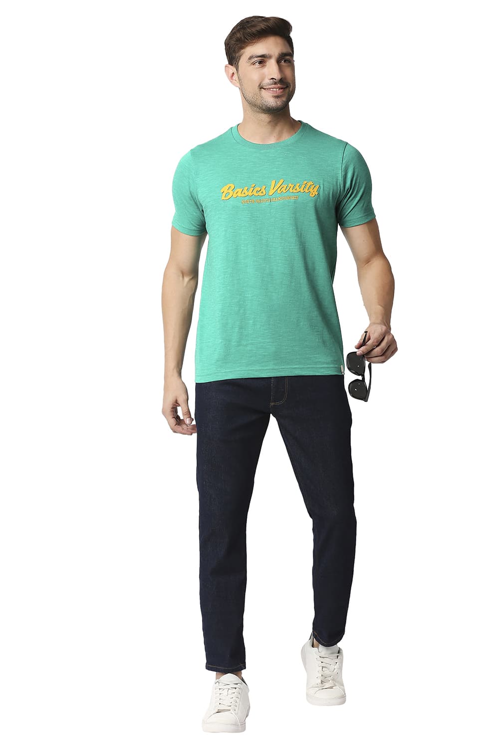 BASICS MUSCLE FIT CREW T-SHIRT