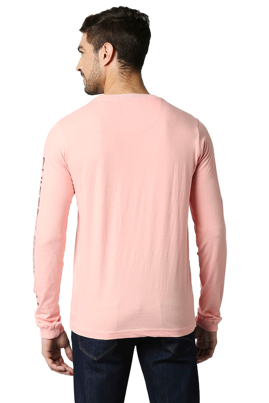 BASICS MUSCLE FIT GOSSAMER PINK CREW T-SHIRT