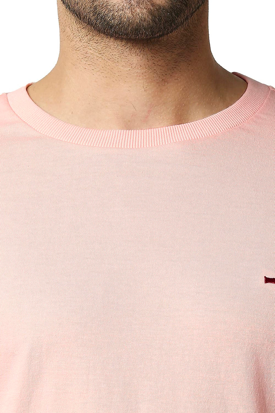 BASICS MUSCLE FIT GOSSAMER PINK CREW T-SHIRT