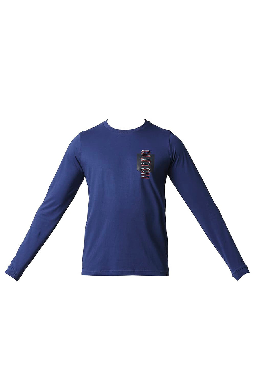 BASICS MUSCLE FIT ESTATE BLUE CREW T-SHIRT