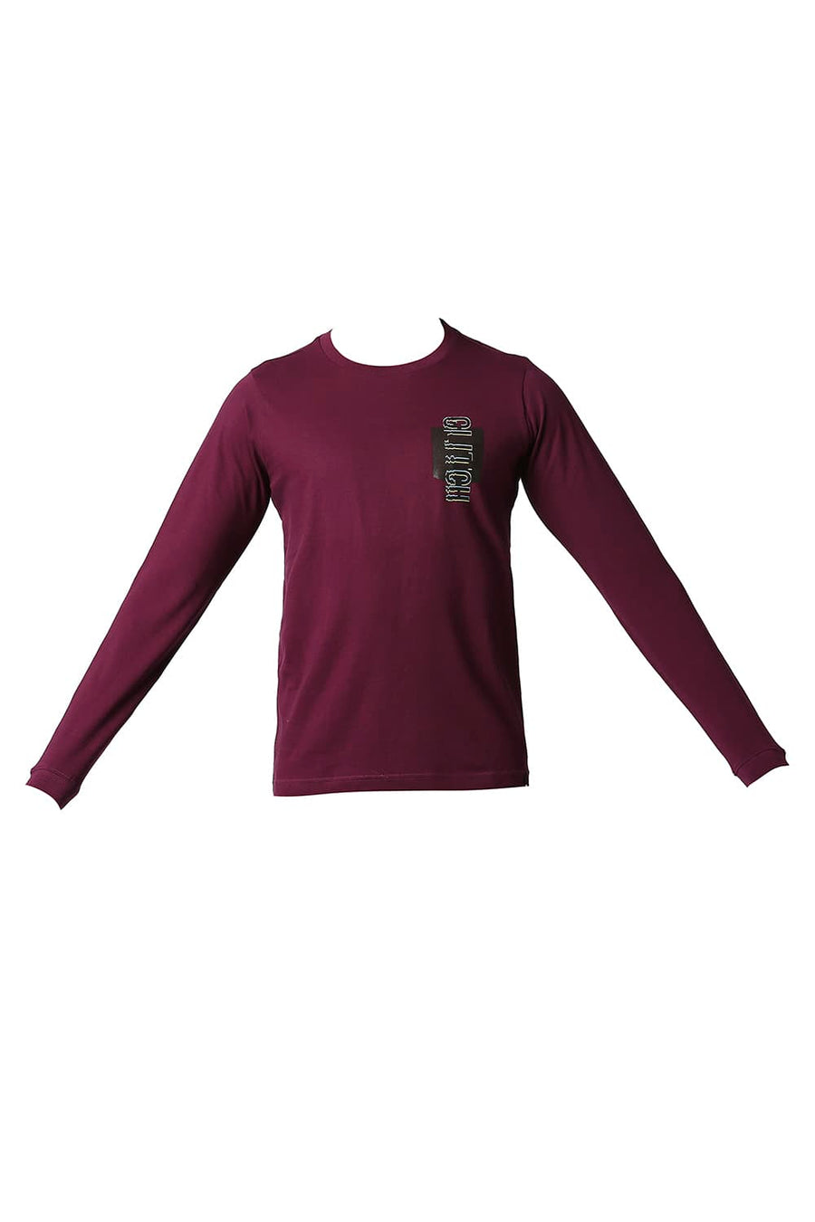BASICS MUSCLE FIT POTENT PURPLE CREW T-SHIRT