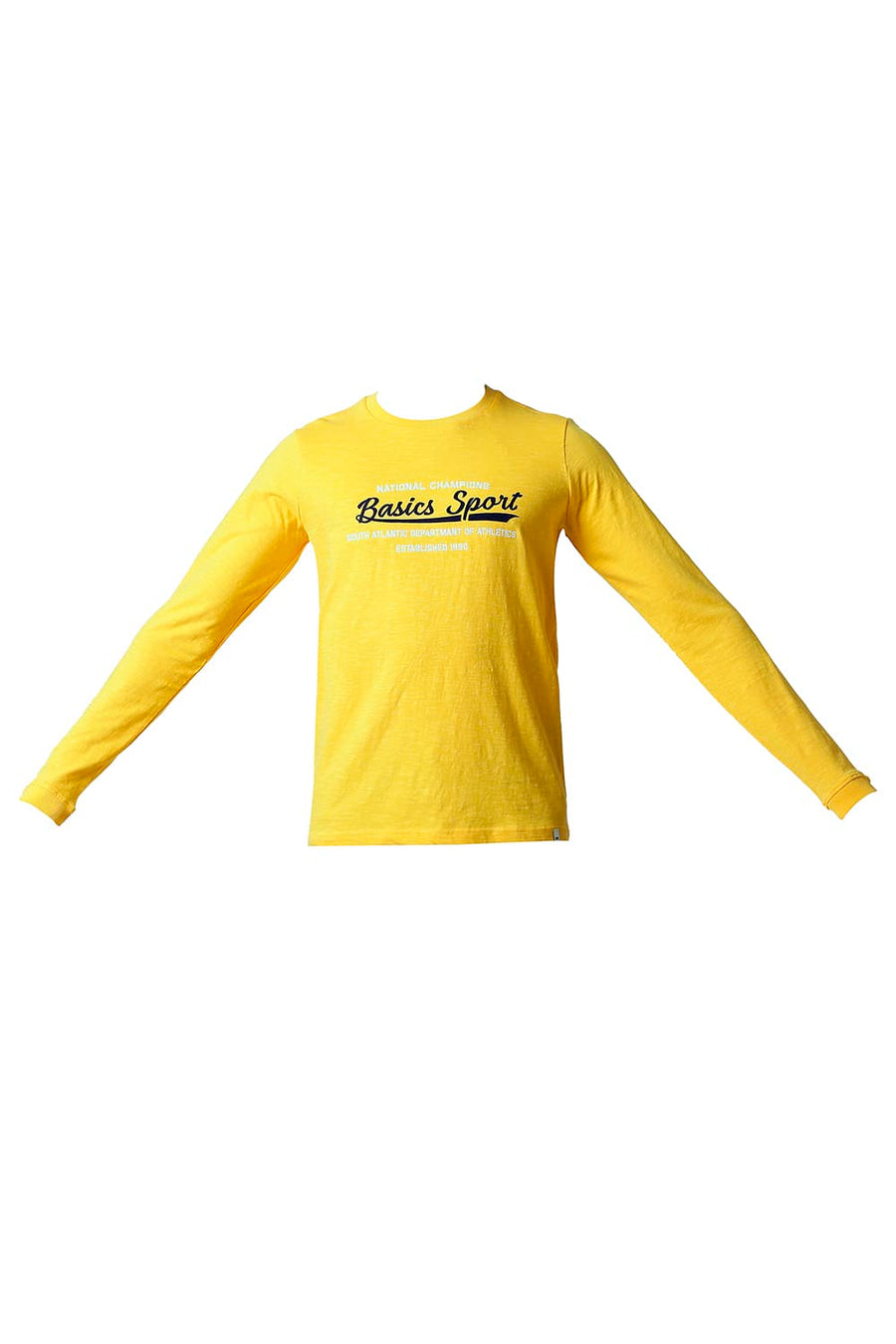 BASICS MUSCLE FIT DAFFODIL CREW T-SHIRT