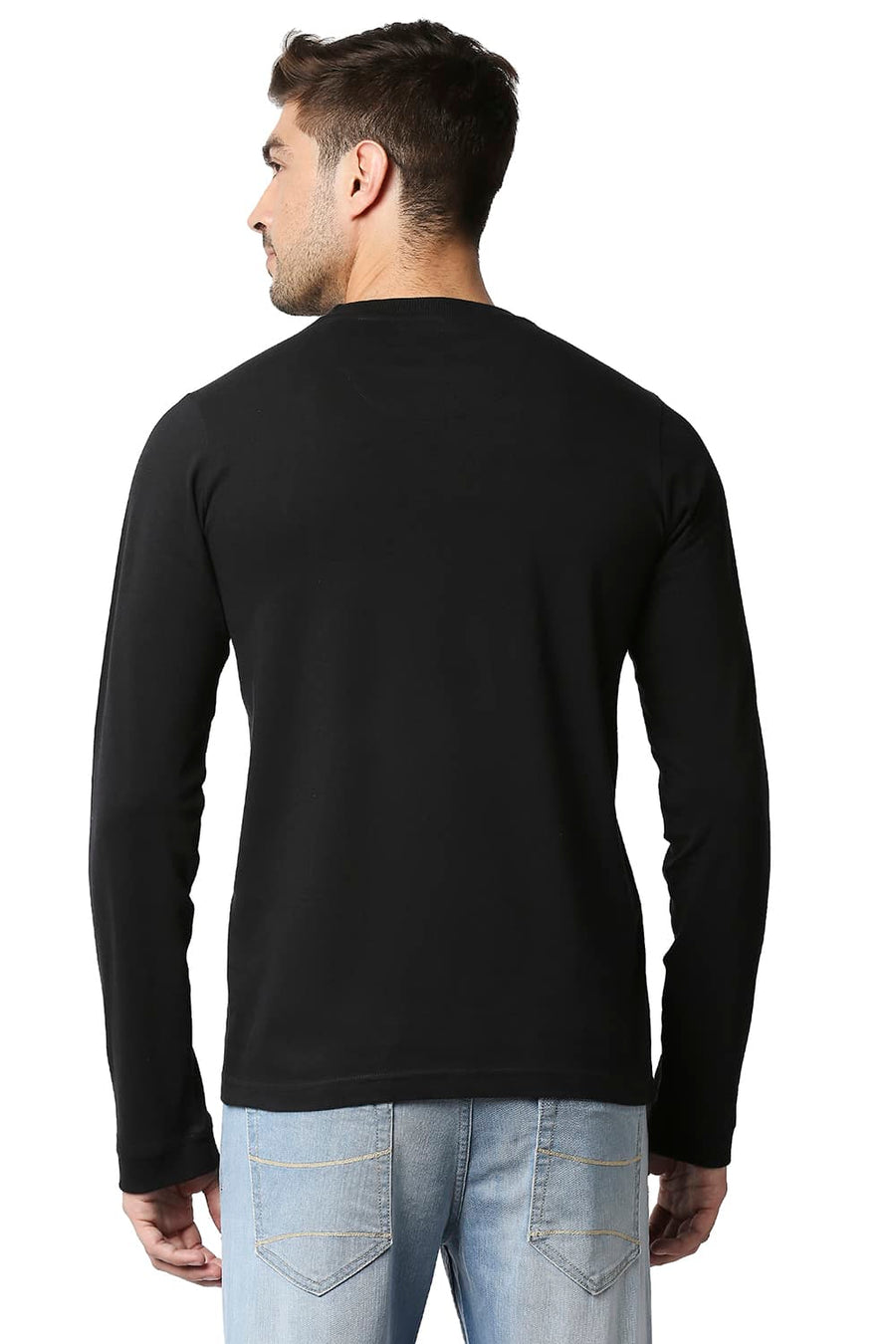 BASICS MUSCLE FIT JET BLACK CREW T-SHIRT