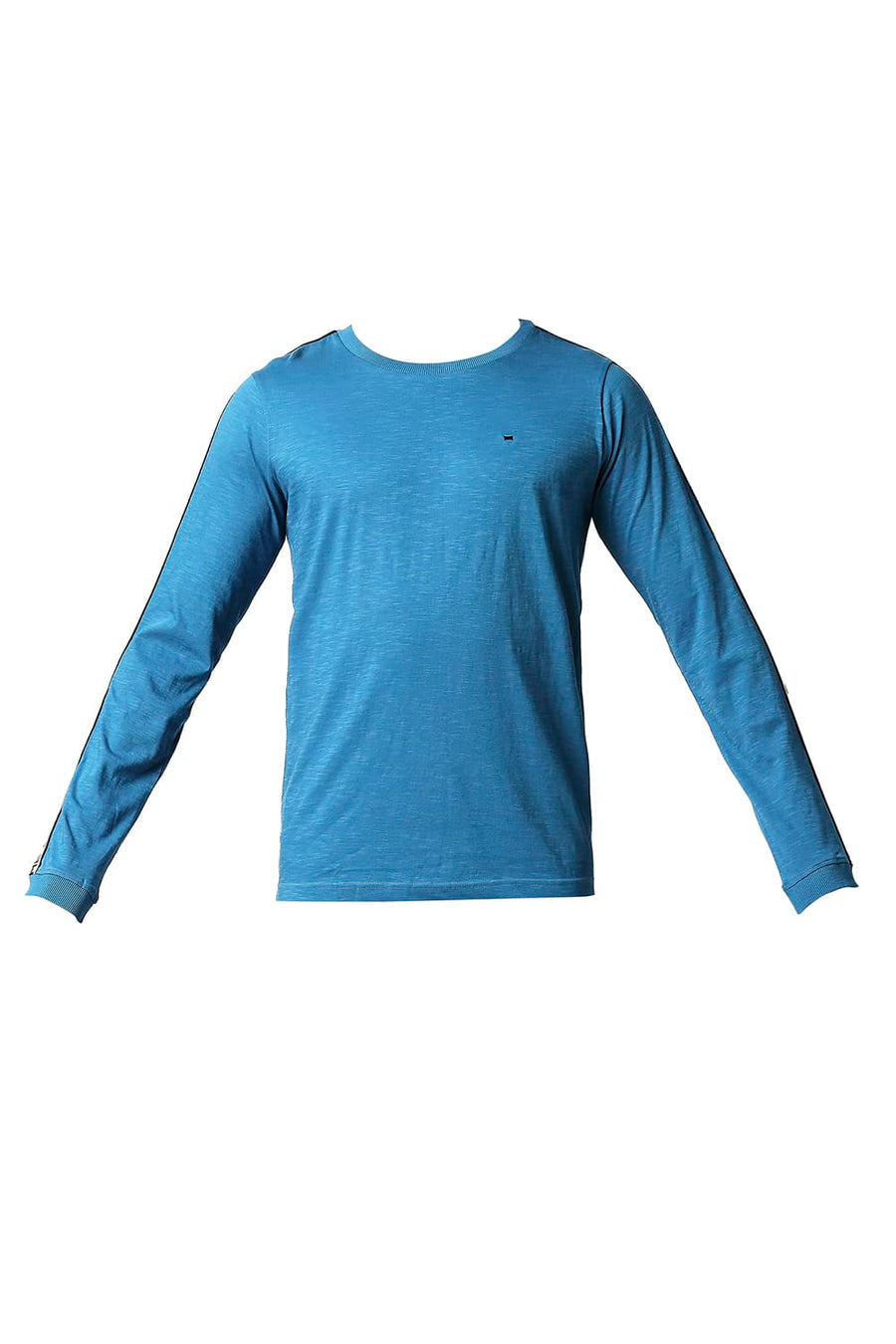 BASICS MUSCLE FIT BLUE SAPPHIRE CREW T-SHIRT