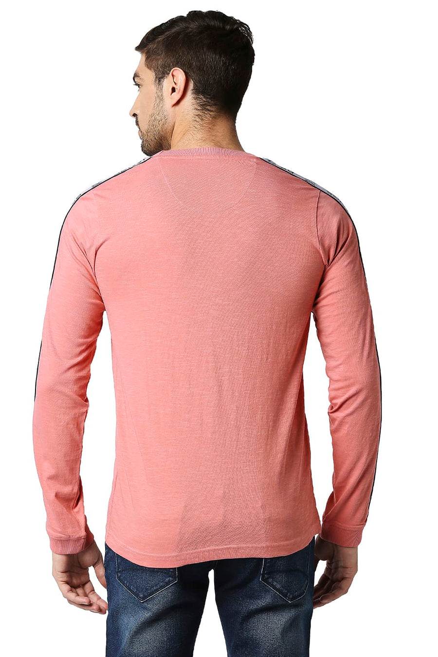 BASICS MUSCLE FIT TERACOTTA CREW T-SHIRT