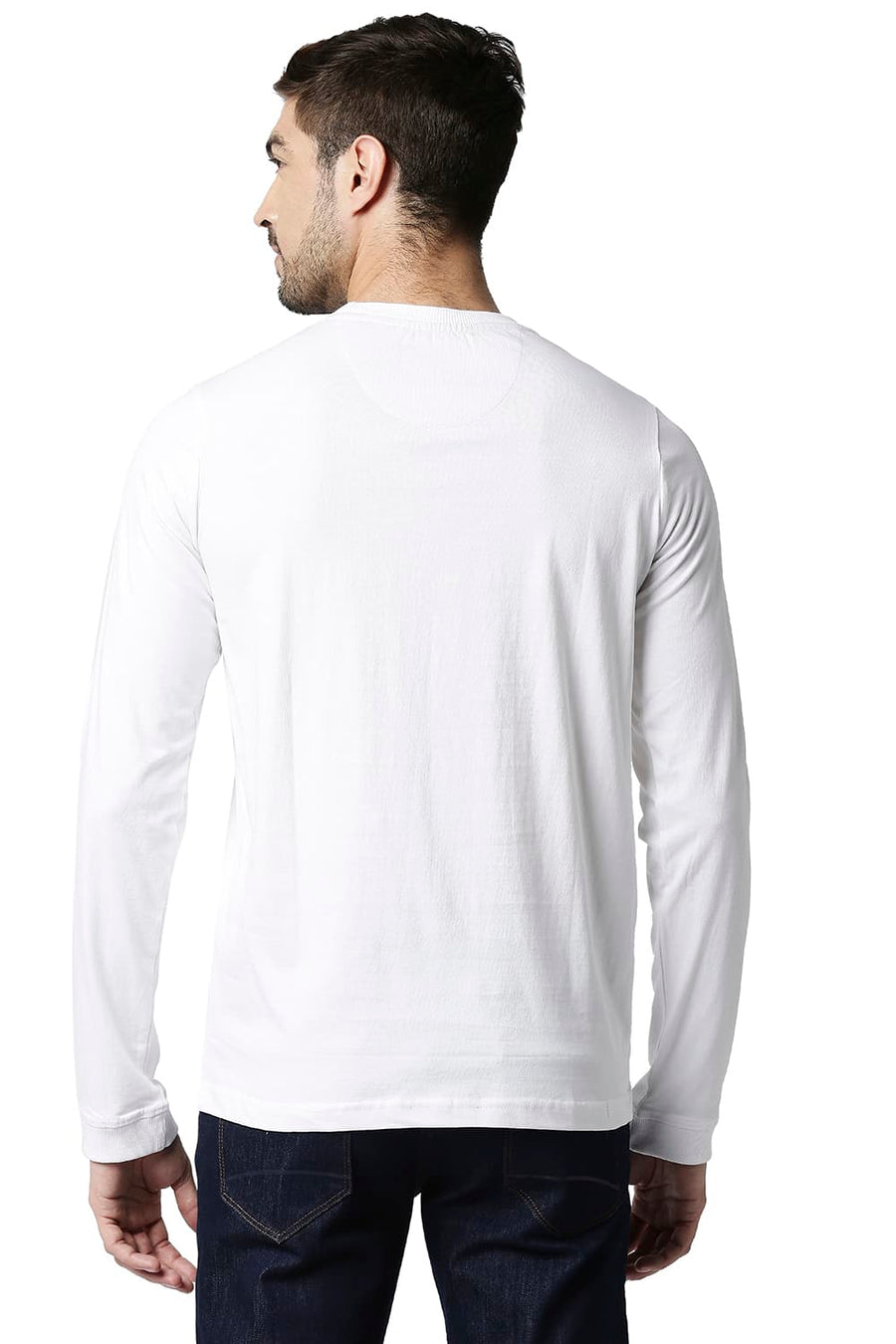 BASICS MUSCLE FIT BRIGHT WHITE CREW T-SHIRT