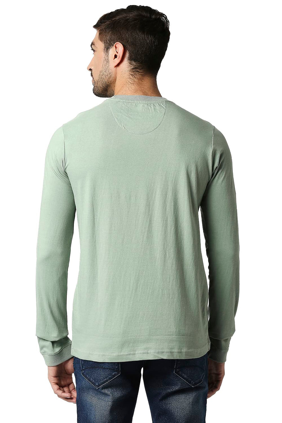 BASICS MUSCLE FIT LILY PAD CREW T-SHIRT