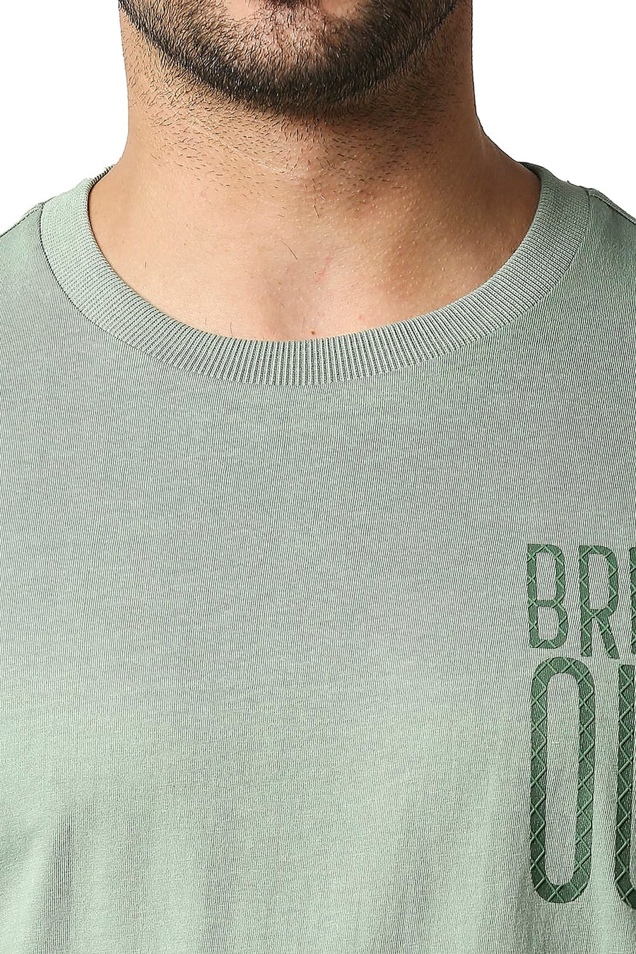 BASICS MUSCLE FIT LILY PAD CREW T-SHIRT