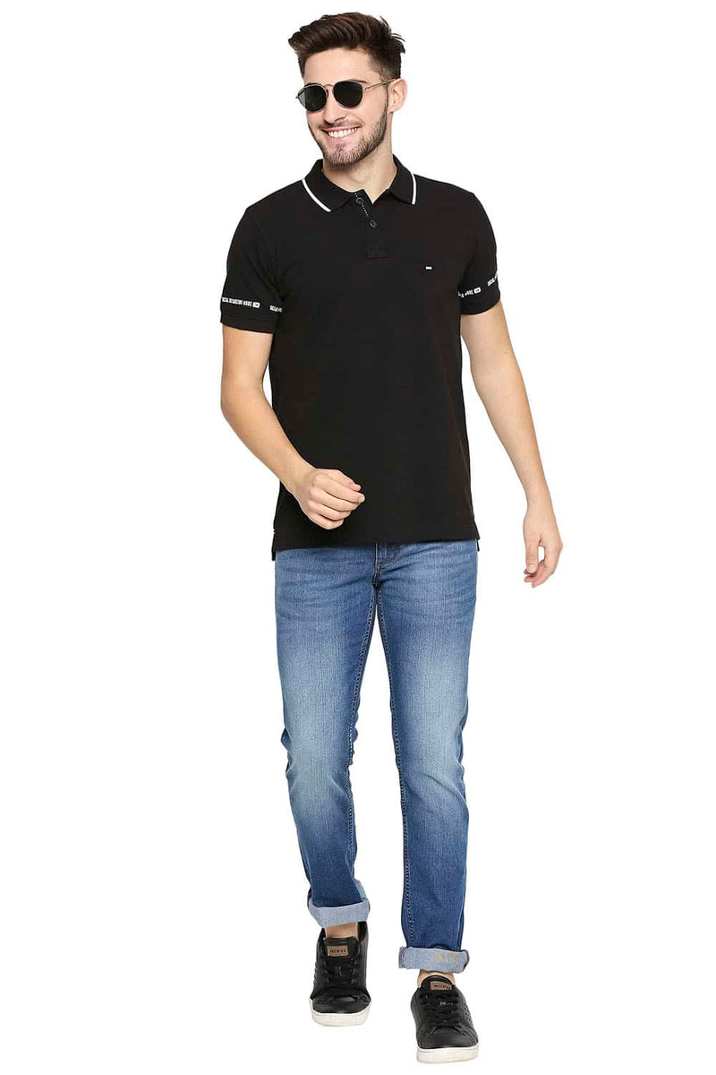 BASICS MUSCLE FIT POLO T-SHIRT