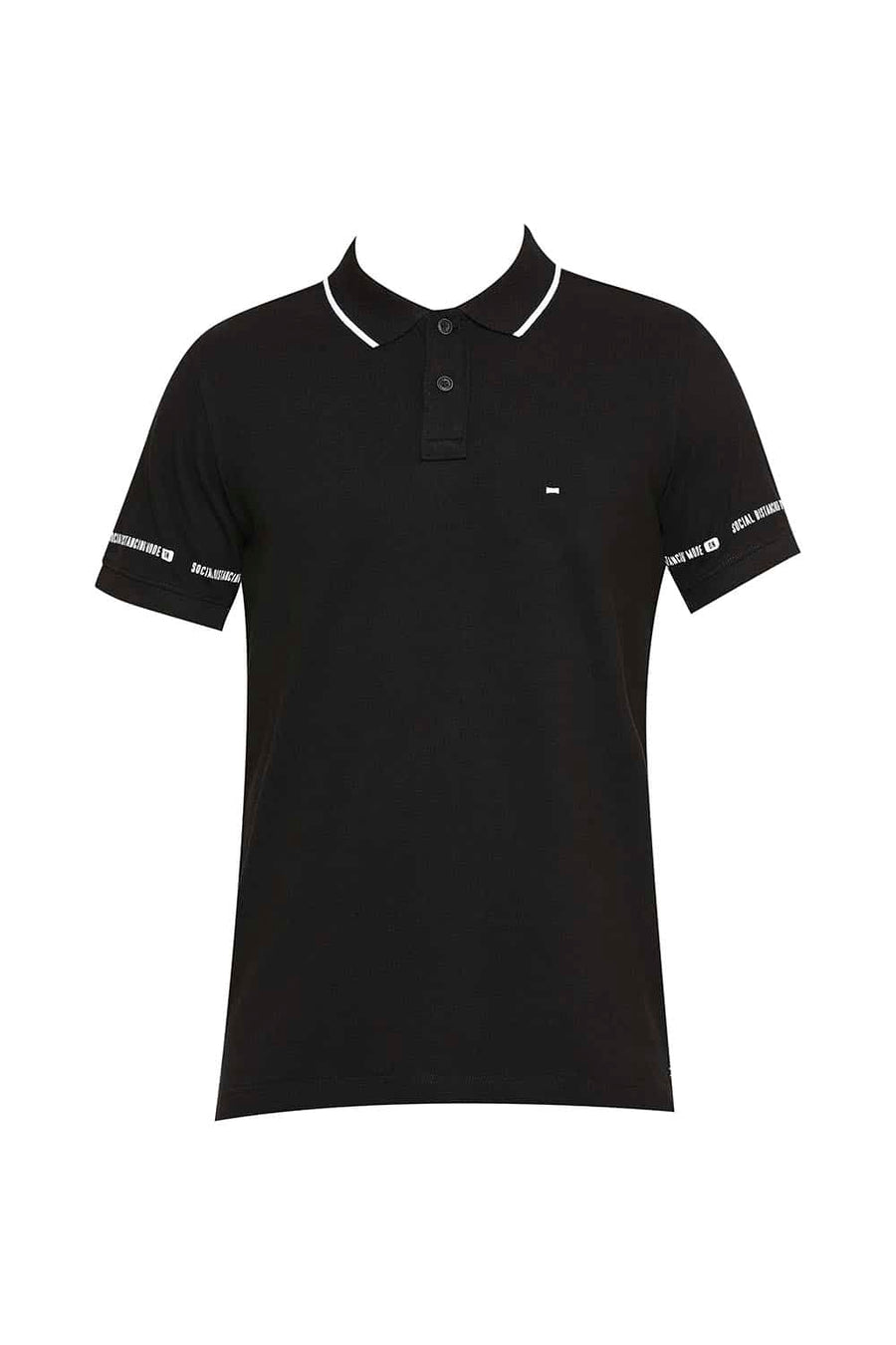 BASICS MUSCLE FIT BLACK BEAUTY POLO T-SHIRT
