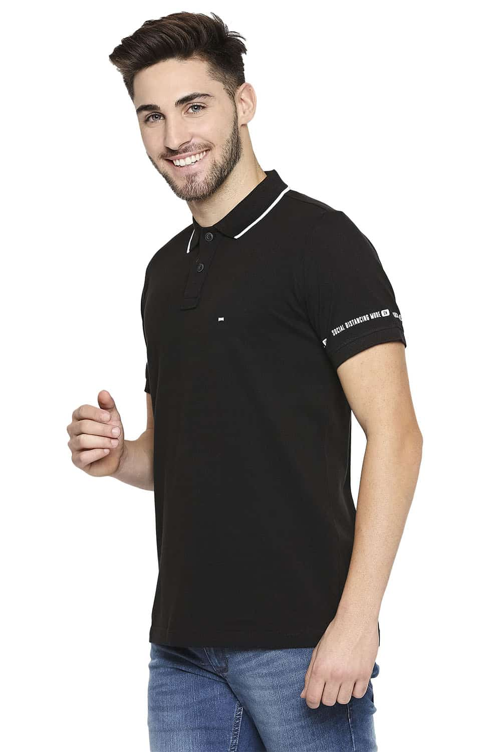 BASICS MUSCLE FIT POLO T-SHIRT