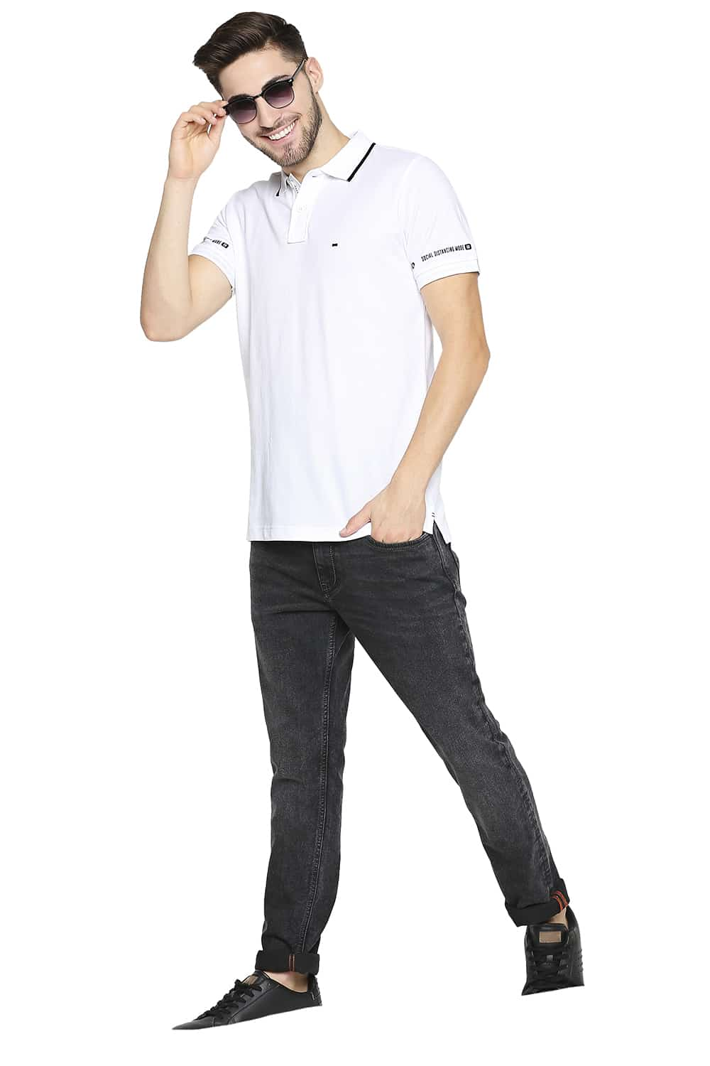 BASICS MUSCLE FIT POLO T-SHIRT