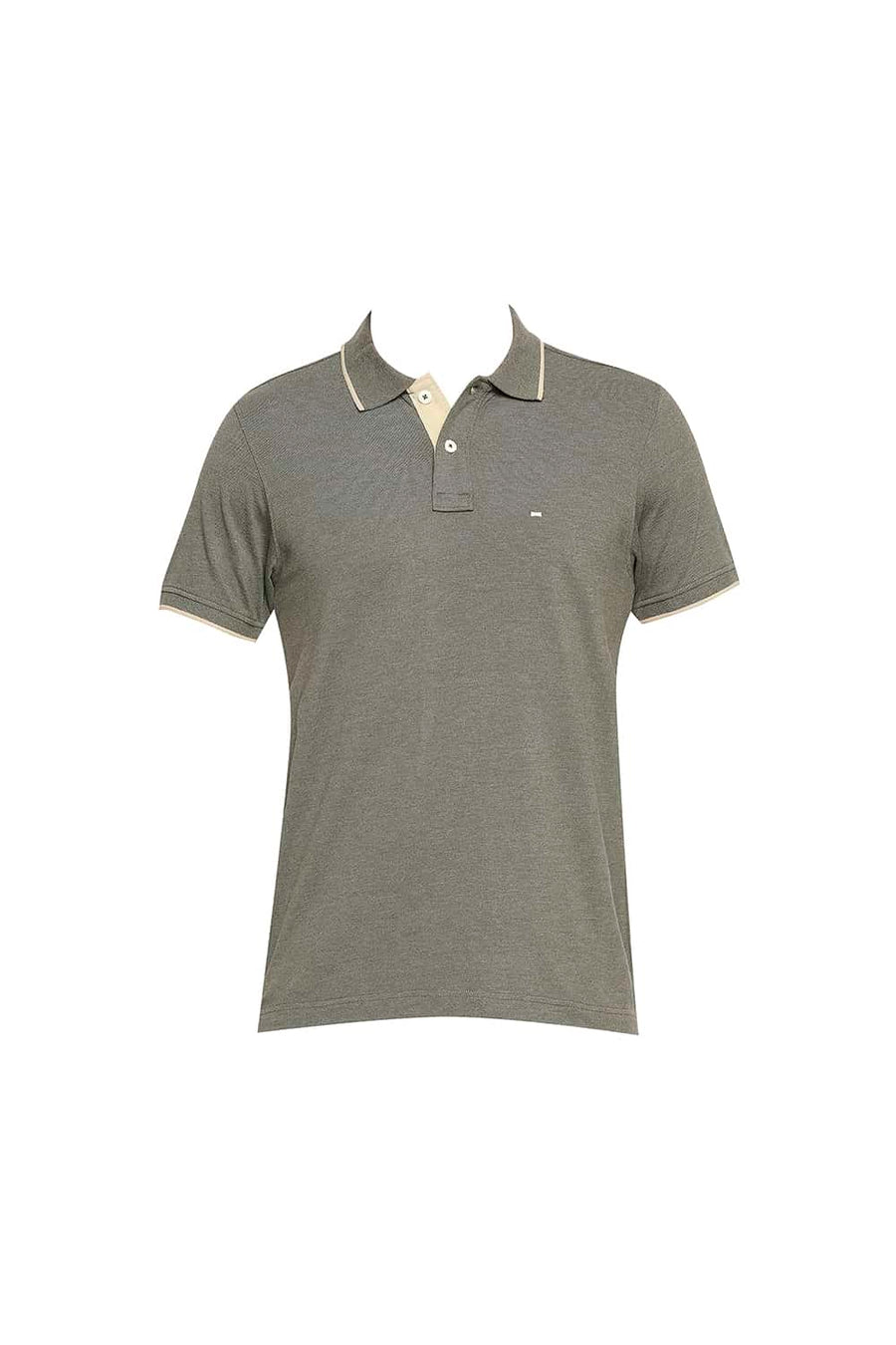 BASICS MUSCLE FIT GRAPE LEAF HEATHER POLO T-SHIRT