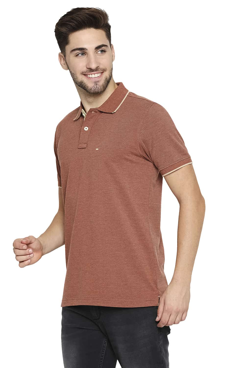 BASICS MUSCLE FIT POLO T-SHIRT