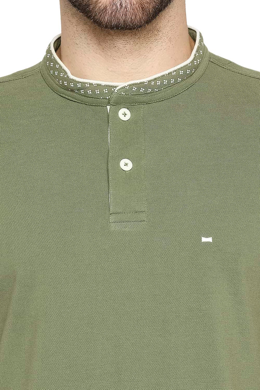 BASICS MUSCLE FIT LODEN GREEN POLO T-SHIRT