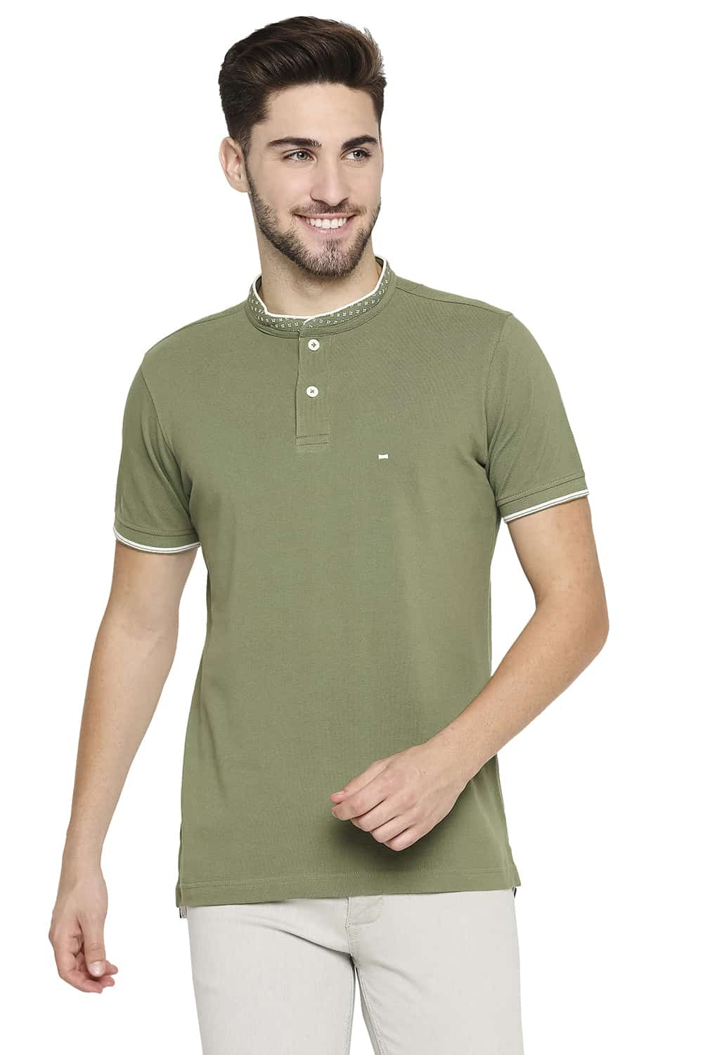 BASICS MUSCLE FIT POLO T-SHIRT