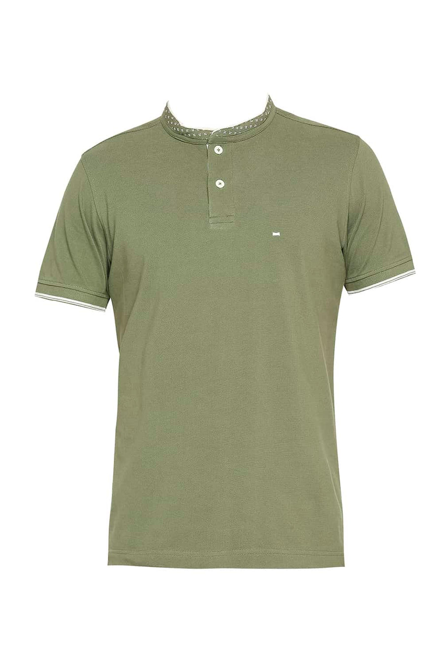 BASICS MUSCLE FIT LODEN GREEN POLO T-SHIRT